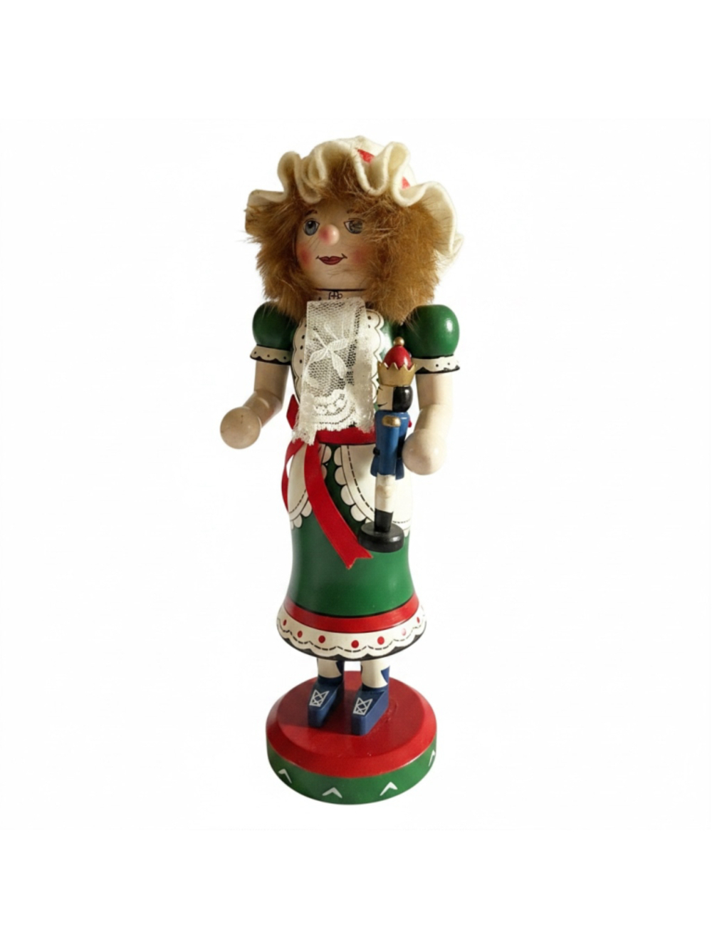 Nutcracker Village Clara Christmas Holiday Collection 1996 Wooden Girl Figurine